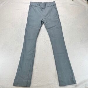 Flog Womens Blue Pinstripe Pull On Slim Flare Trousers Pants Size 25